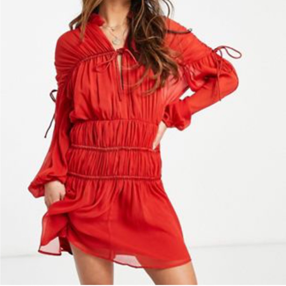 Elegant Red Women's Dress